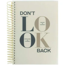 Блокнот А5 120 листов "Don't look back" с разделителями, клетка, Axent, спираль 8405-18-A