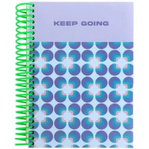 Блокнот А5 120 листов "Keep going" с разделителями, клетка, Axent, спираль 8405-16A