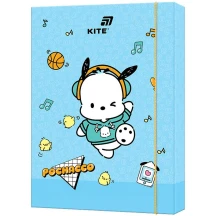 Папка для праці А4 "Pochacco" на гумці, кольорова, ламінована, картонна Kite PC26-213