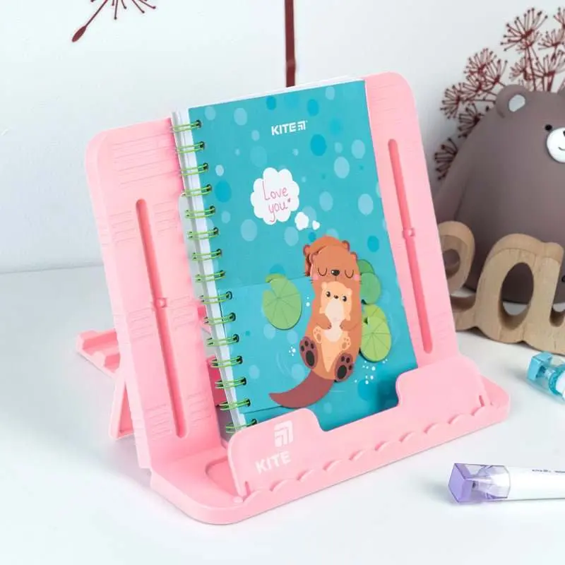 Підставка для книг пластикова, світло-рожева Kite K26-330-1 — фото 3