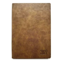 Щоденник датований 2027 А5 320 сторінок, лінія, шкірзамінник коричневий Bourgeois 9955
