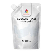 Фарба гуашева 250 мл, біла, софт-пак Gamma*UA 225011