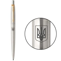 Ручка Parker Jotter Ukraine стальна з позолотою кулькова Герб України 16 032_T005b