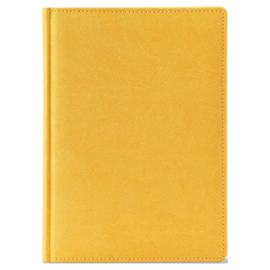 Щоденник датований 2027 Brisk Office А5 176 аркушів, лінія, жовтий Twill ЗВ-55 — фото 2