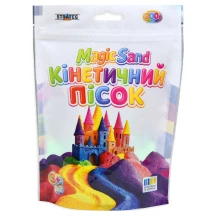 Кінетичний пісок Magic sand рожевий, 200 г + формочка, зіп-пакет Strateg 3+ 31210