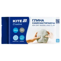 Глина самозастигаюча 500 г сіра Kite Creative K-291-2