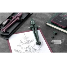 Циркуль Faber-Castell діаметр до 390 мм, чорний, пластикова коробка 174553 — фото 2