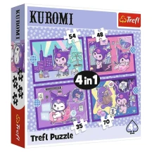 Пазли 4 в 1 "День з Куромією", 28,5 х 20,5 см, 4+ Trefl 34676